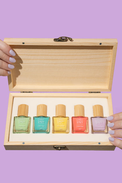 Non Toxic Nail Polish Summer time Rainbow Gift Box Bundle