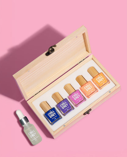 Non Toxic Nail Polish Glorious Sunset Gift Box Bundle